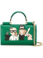 Dolce & Gabbana Mini 'von' Wallet Crossbody Bag, Women's, Green, Leather