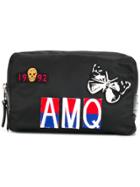 Alexander Mcqueen Shield Patch Wash Bag - Black