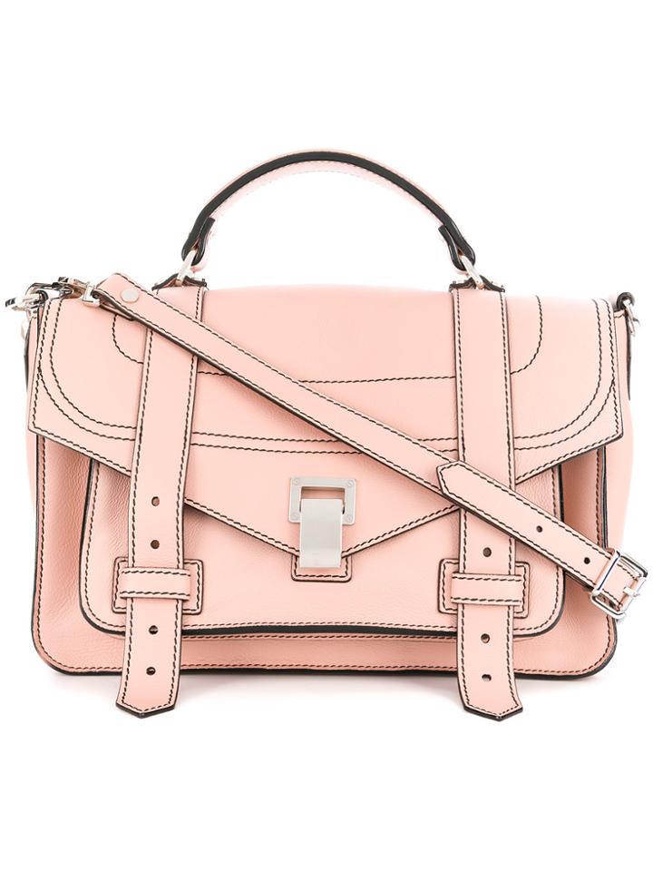 Proenza Schouler Ps1+ Satchel Bag - Pink & Purple