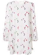 Giamba Macrame Print Dress - White