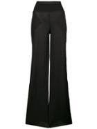Rick Owens Lilies Bias Cut Wide Leg Trousers - Black