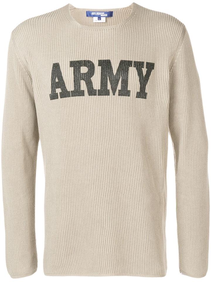 Junya Watanabe Man Army Logo Sweatshirt - Neutrals