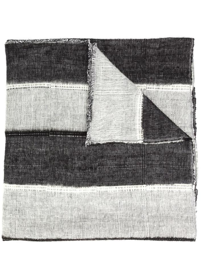 Denis Colomb 'dolpo' Wide Stripe Shawl - Black