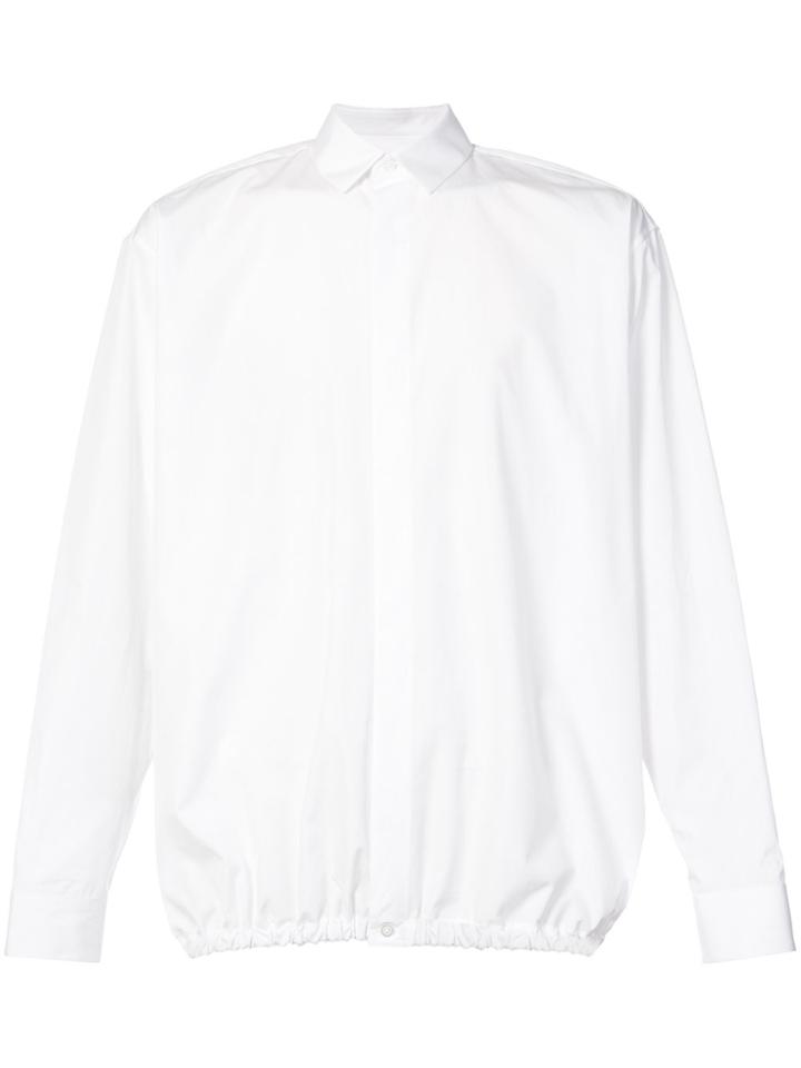 Jil Sander Gathered-hem Fitted Shirt - White