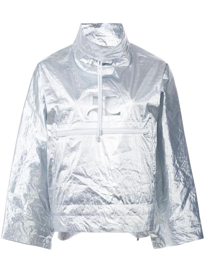Courrèges Snapped Sleeves Rain Jacket - Metallic