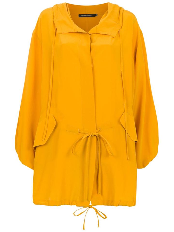 Andrea Marques Silk Cape - Yellow & Orange