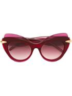 Pomellato - Cat Eye Sunglasses - Women - Acetate - One Size, Pink/purple, Acetate