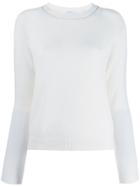 Agnona Round Neck Sweater - White
