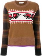 Coach Leaf Plaid Jumper - Brown