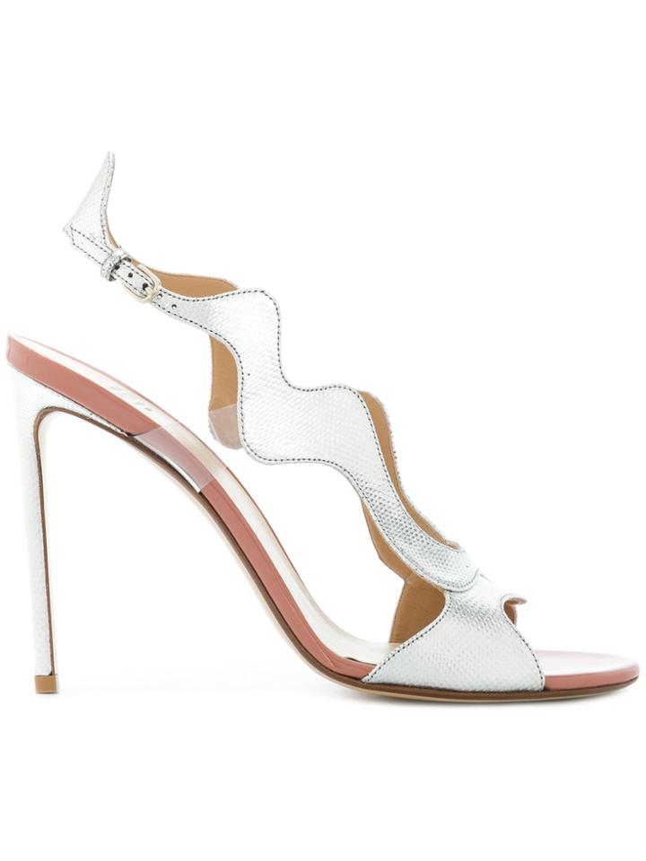 Francesco Russo Wavy Sandals - Metallic