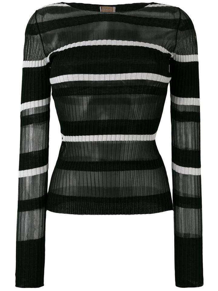 Mrz Long Sleeve Knitted Top - Black