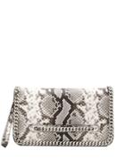 Casadei Snakeskin Print Clutch Bag - Grey