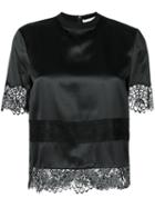 Givenchy - Lace Embroidered Blouse - Women - Silk/cotton/polyamide - 38, Black, Silk/cotton/polyamide