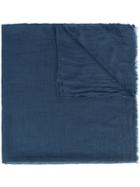 Faliero Sarti Light Frayed Scarf - Blue