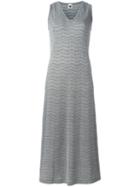 M Missoni Knitted Maxi Dress, Women's, Size: 46, Grey, Polyamide/polyester/viscose/polyester