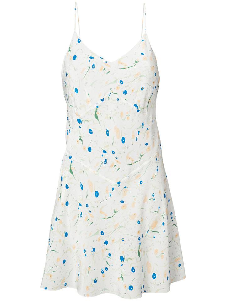 Lemaire - Floral-print Dress - Women - Silk - 38, White, Silk