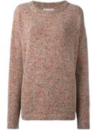 Chinti And Parker Flecked Marl Sweater, Women's, Size: Medium, Pink/purple, Merino