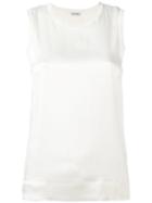 P.a.r.o.s.h. Sleeveless Plain Top, Women's, Size: Large, White, Silk/spandex/elastane