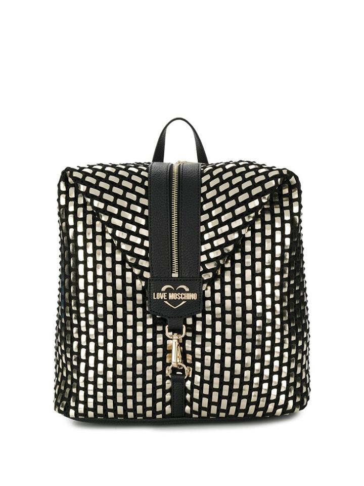 Love Moschino Front Zip Backpack - Gold
