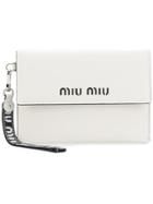 Miu Miu Cut-out Logo Wallet - White