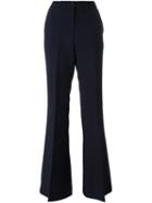 Twin-set Flared Trousers, Women's, Size: Small, Blue, Polyester/viscose/spandex/elastane