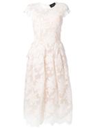 Simone Rocha Lace Detailed Midi Dress - Neutrals