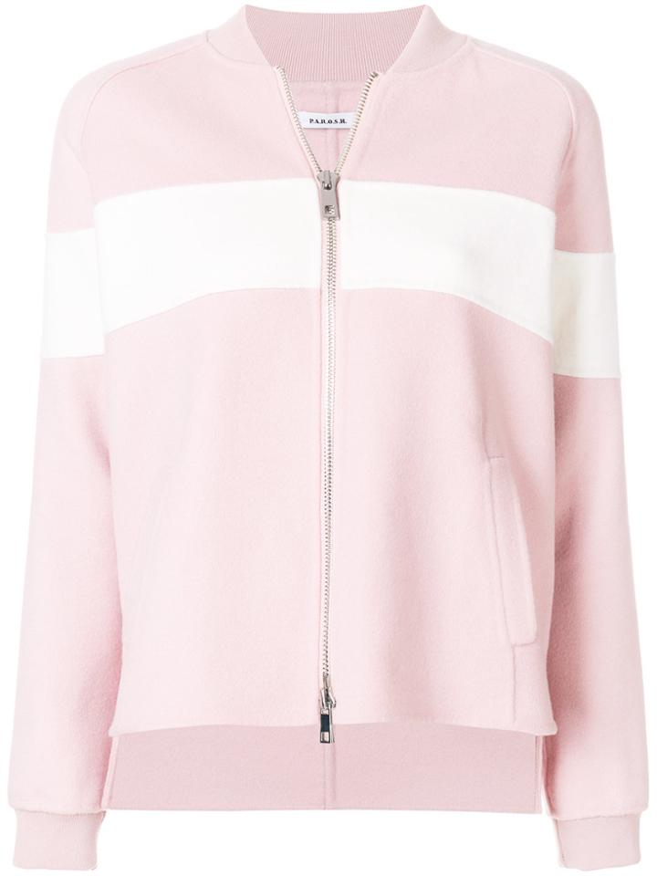 P.a.r.o.s.h. Panel Bomber Jacket - Pink & Purple