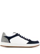 Eleventy Two Tone Low Top Sneakers - White