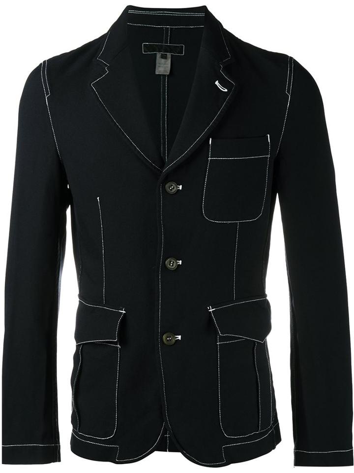 Comme Des Garçons Shirt Boy Deconstructed Blazer, Size: Xl, Blue, Polyester