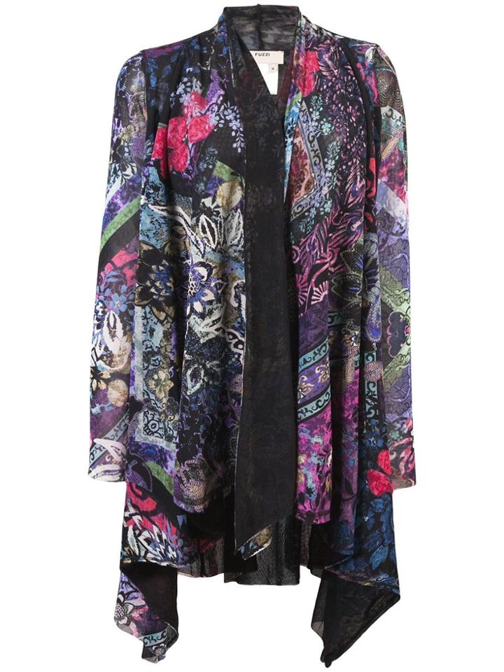 Fuzzi Open Cardigan - Black