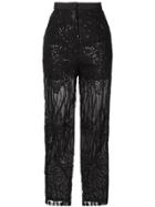 Elie Saab Embroidered Sequin Trouseres - Black