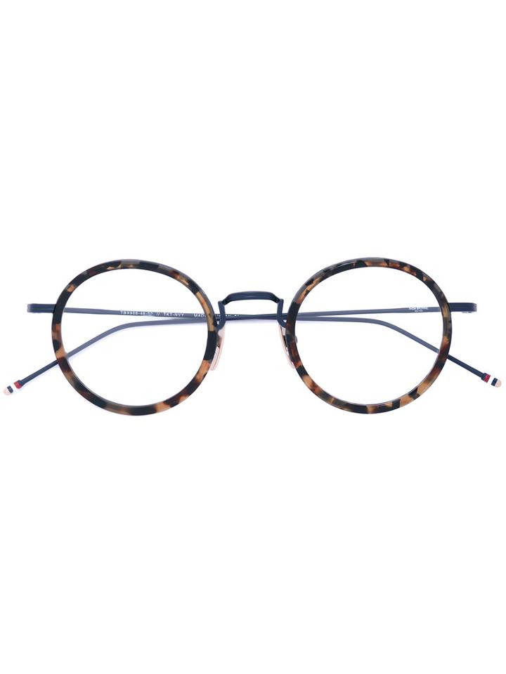 Thom Browne - Round Frame Glasses - Unisex - Acetate/metal (other) - 46, Blue, Acetate/metal (other)