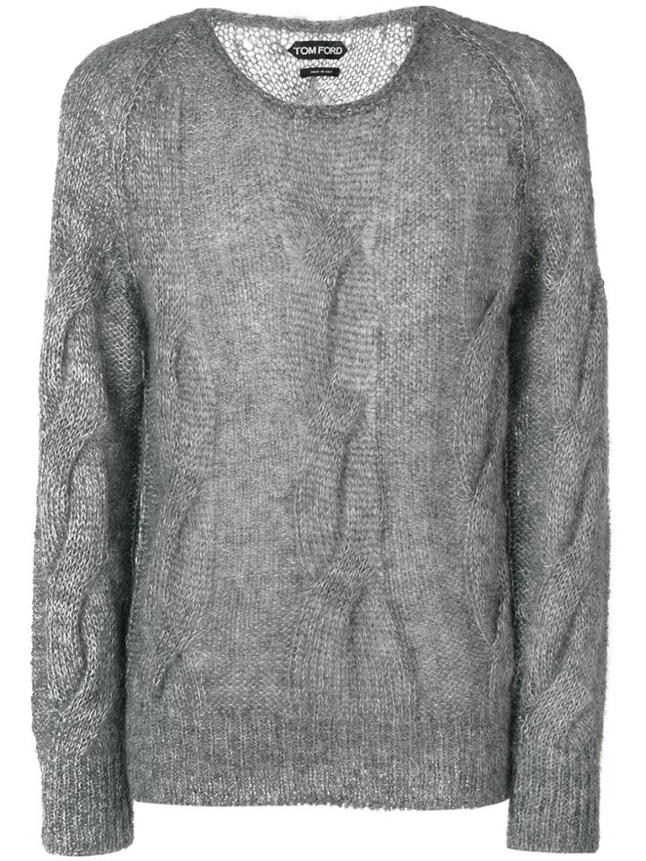 Tom Ford Chunky Knit Jumper - Grey