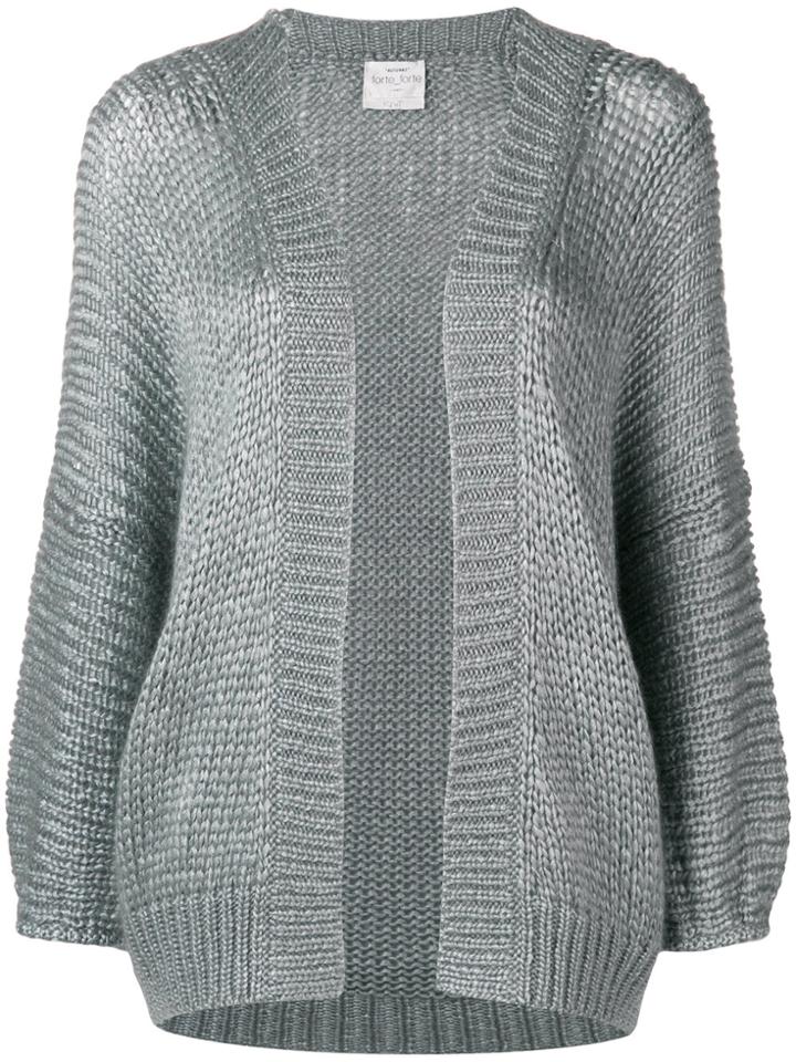 Forte Forte Chunky Knit Open Cardigan - Grey