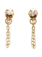 Melissa Joy Manning 14kt Gold Pearl Chain Earrings, Women's, Metallic