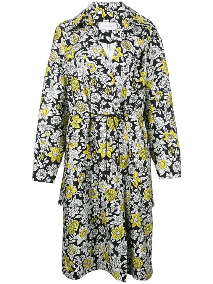 Christian Wijnants Floral Print Coat - Black