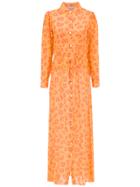Amir Slama Jaguar Silk Beach Dress - Yellow & Orange