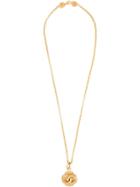 Chanel Vintage Branded Medallion Long Necklace - Metallic