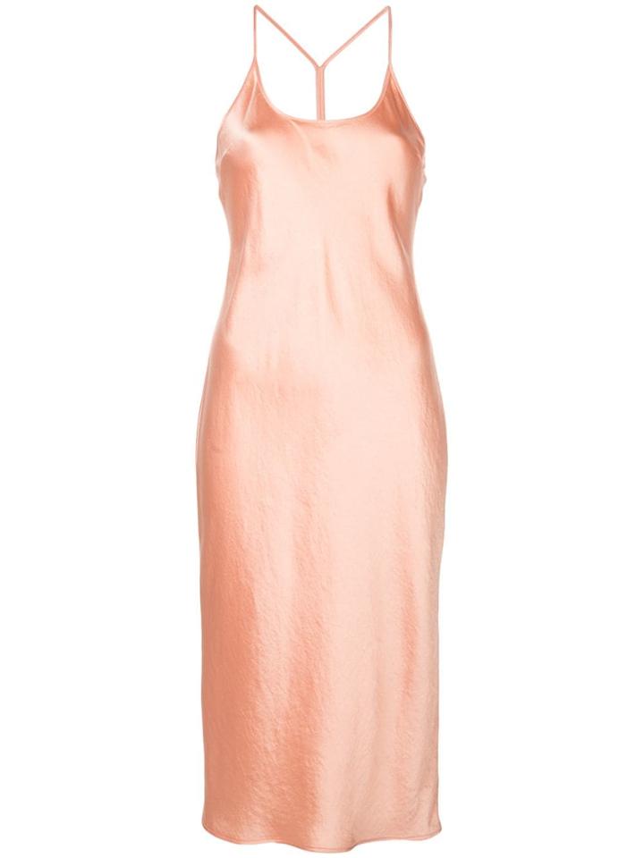 T By Alexander Wang Midi Satin Slip Dress - Pink