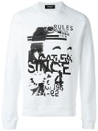 Dsquared2 'dyed Rules' Sweatshirt, Men's, Size: Xxl, White, Cotton