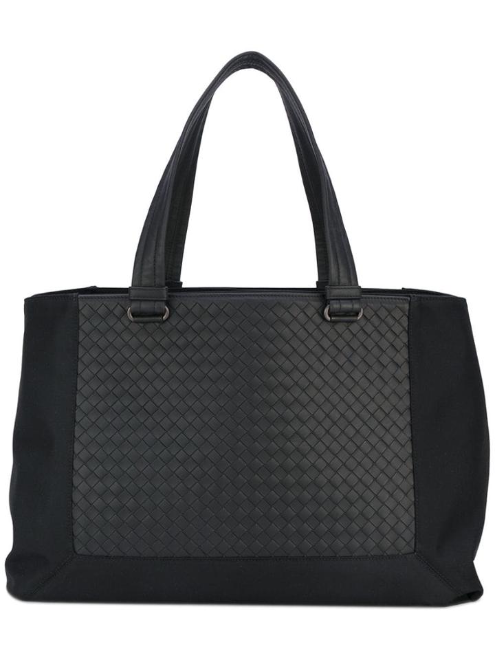 Bottega Veneta Interlaced Panel Large Tote - Black