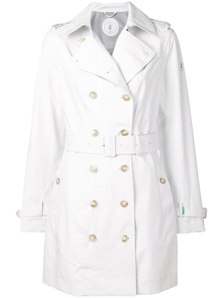 Save The Duck Classic Trench Coat - White