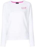 Ea7 Emporio Armani Logo Print Sweatshirt - White