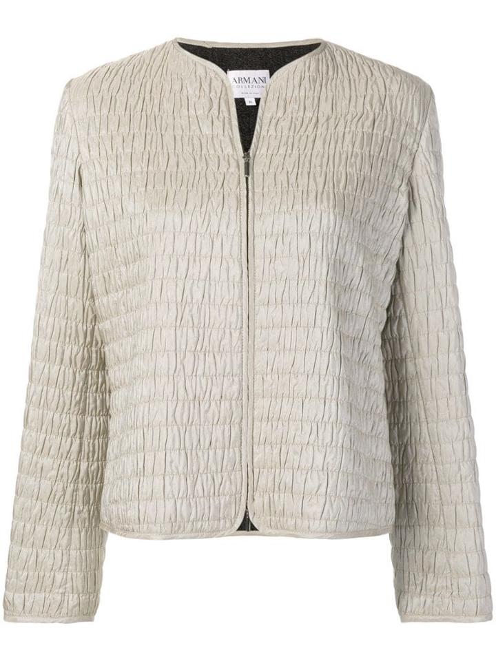 Giorgio Armani Pre-owned 1990's Textured Jacket - Neutrals