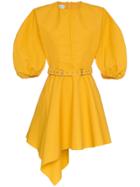 Marques'almeida Asymmetric Belted Mini Dress - Yellow