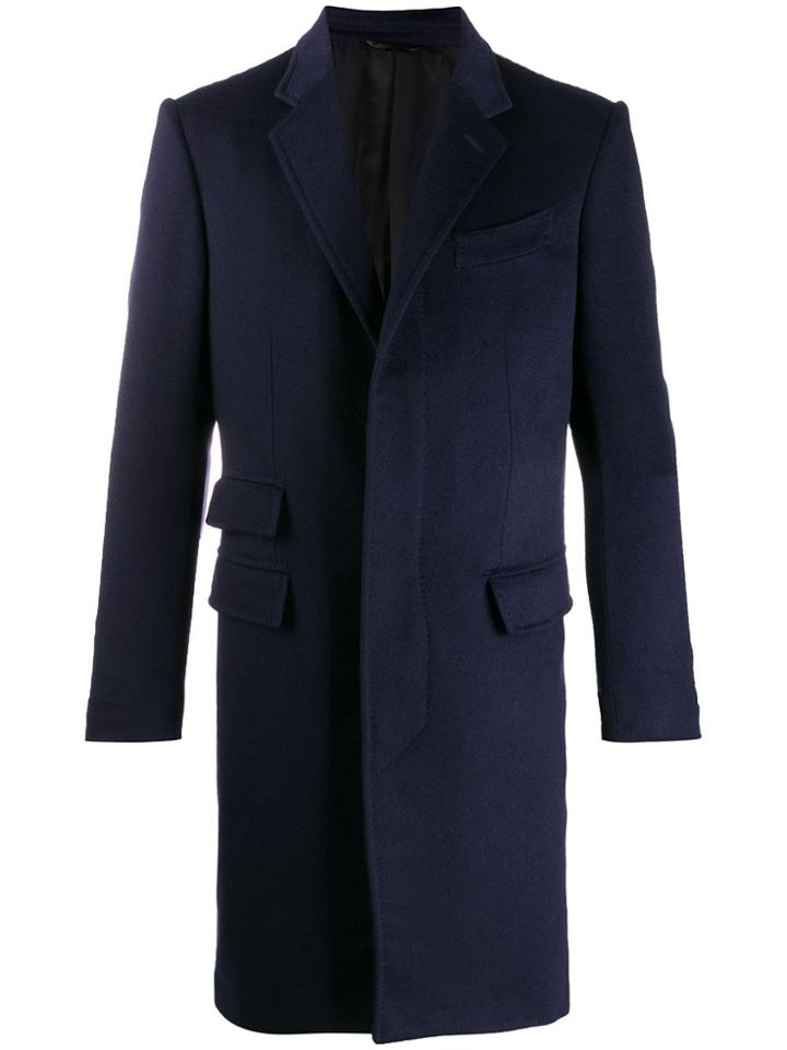 Ermenegildo Zegna Cashmere Single-breasted Coat - Blue