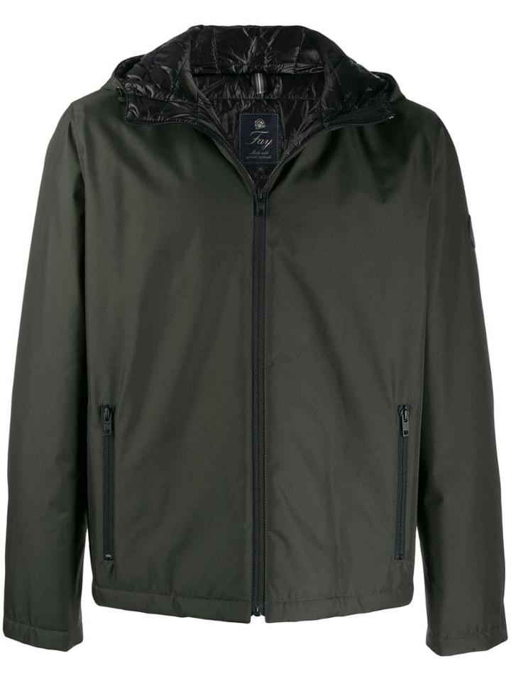 Fay Padded Zip-up Jacket - Green