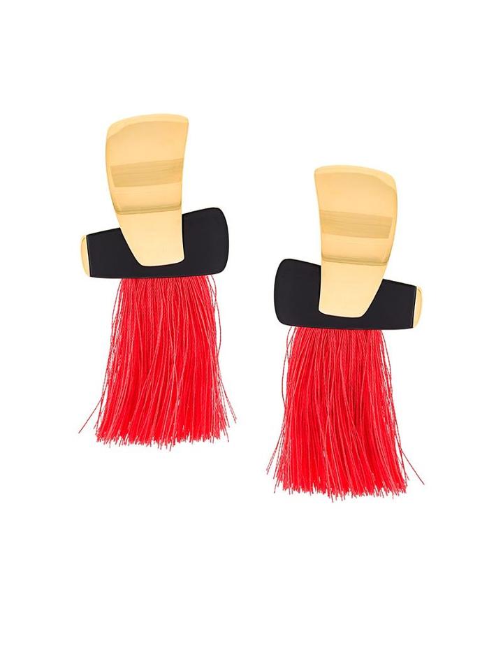 Lizzie Fortunato Jewels 'totem' Tassel Earrings, Women's, Metallic