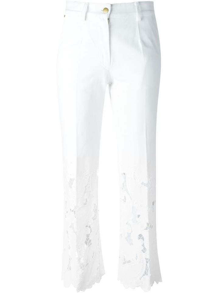 Alberta Ferretti Lace Trim Trousers