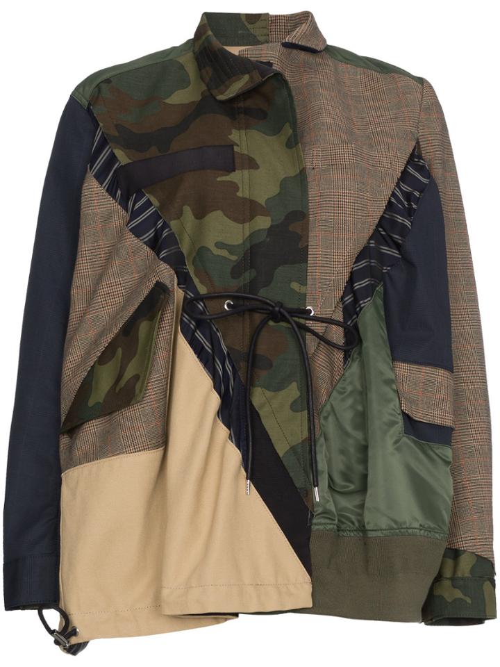 Sacai Patchwork Jacket With Pockets - Multicolour